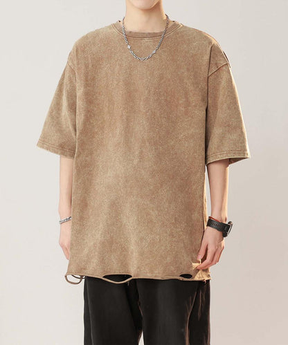 【aimoha neo】Distressed Edge T-Shirt