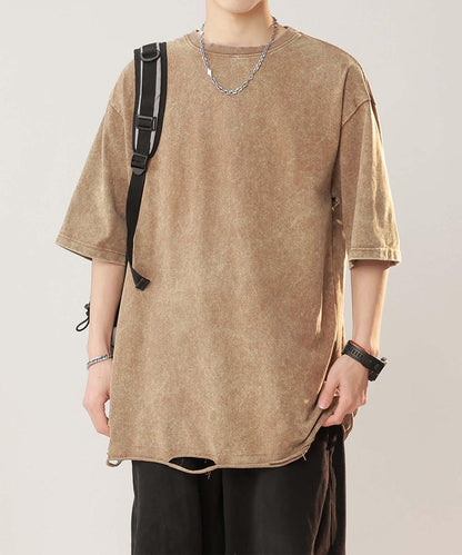 【aimoha neo】Distressed Edge T-Shirt