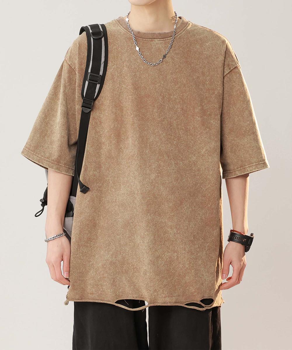 【aimoha neo】Distressed Edge T-Shirt