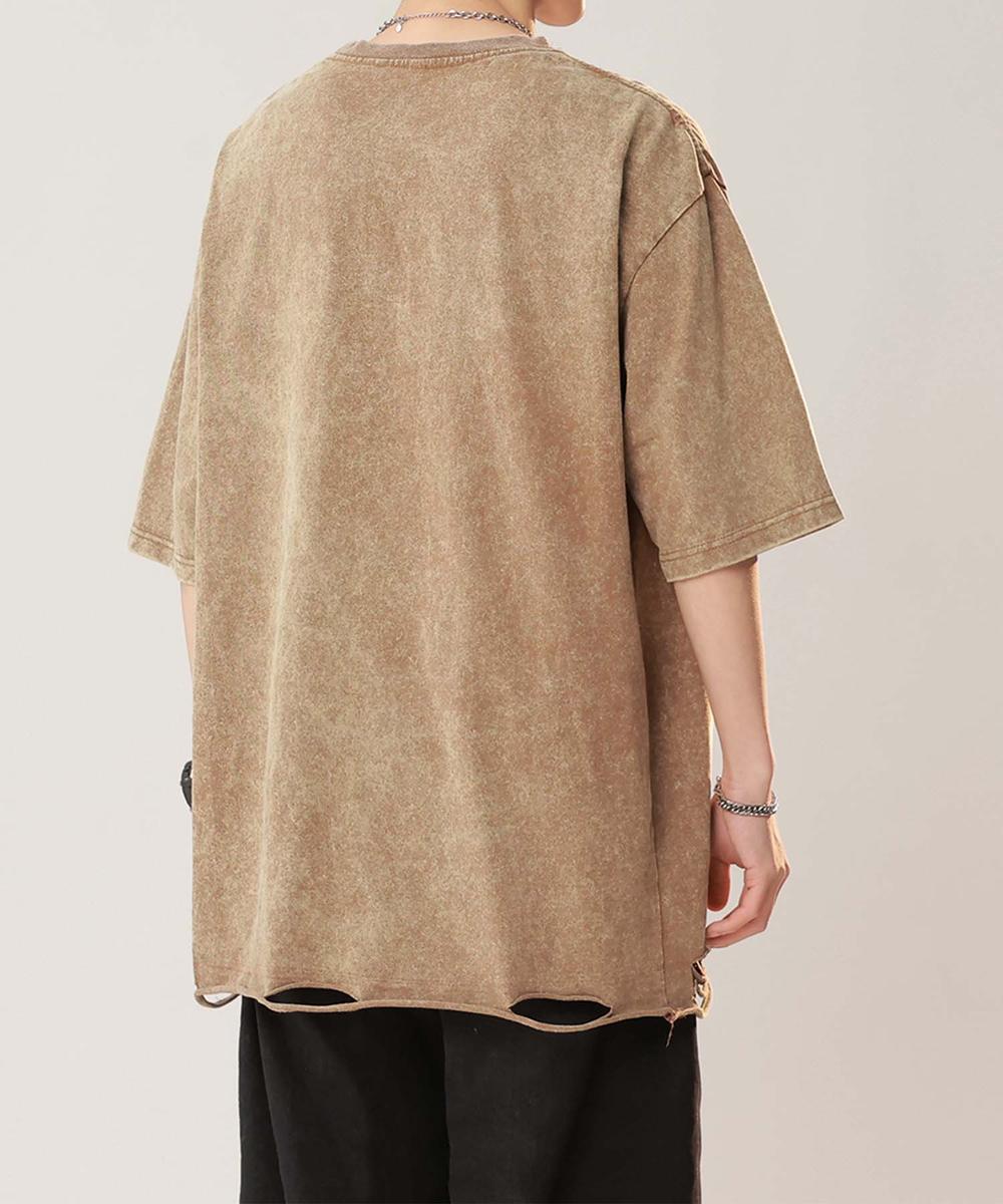 【aimoha neo】Distressed Edge T-Shirt