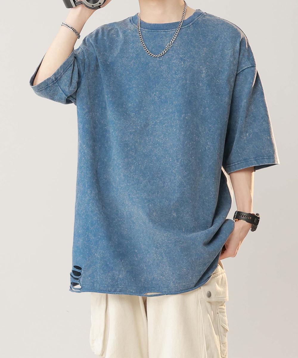 【aimoha neo】Distressed Edge T-Shirt