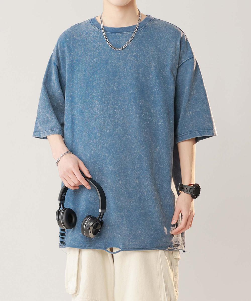 【aimoha neo】Distressed Edge T-Shirt