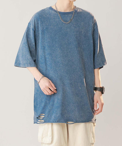 【aimoha neo】Distressed Edge T-Shirt