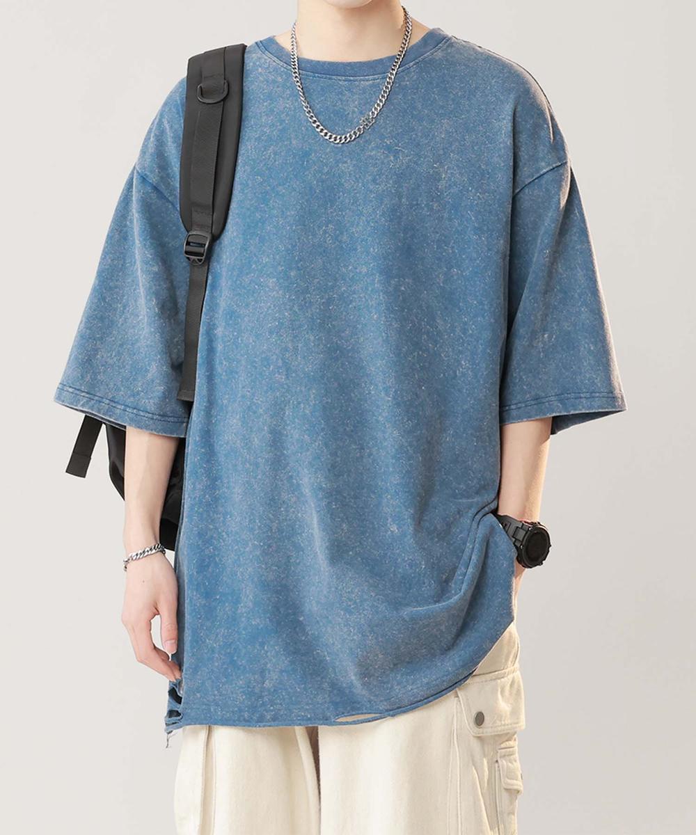 【aimoha neo】Distressed Edge T-Shirt