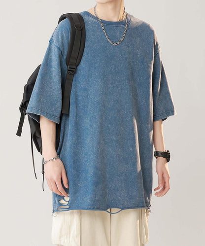 【aimoha neo】Distressed Edge T-Shirt