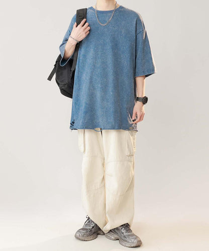 【aimoha neo】Distressed Edge T-Shirt