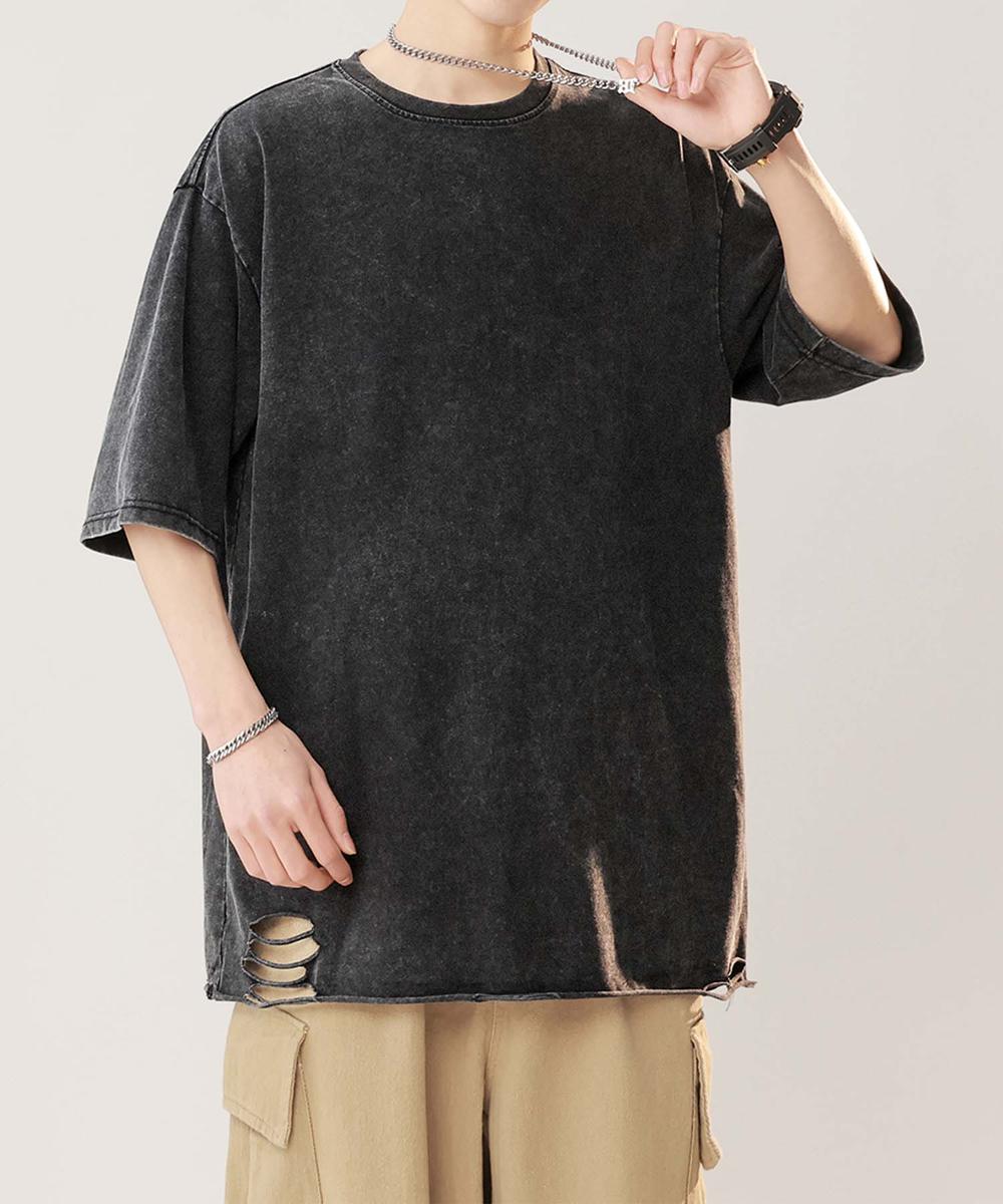 【aimoha neo】Distressed Edge T-Shirt