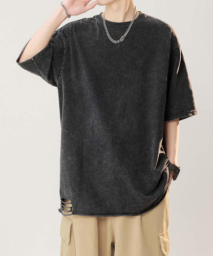 【aimoha neo】Distressed Edge T-Shirt