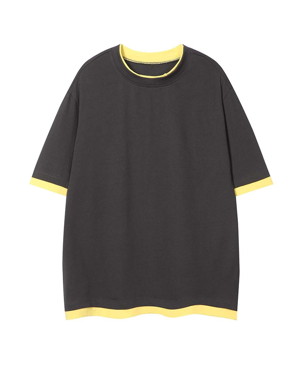 【aimoha neo】Monochrome Trim T-Shirt