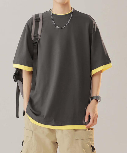 【aimoha neo】Monochrome Trim T-Shirt