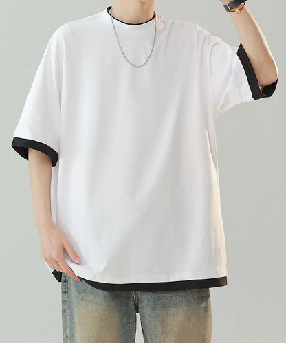 【aimoha neo】Monochrome Trim T-Shirt