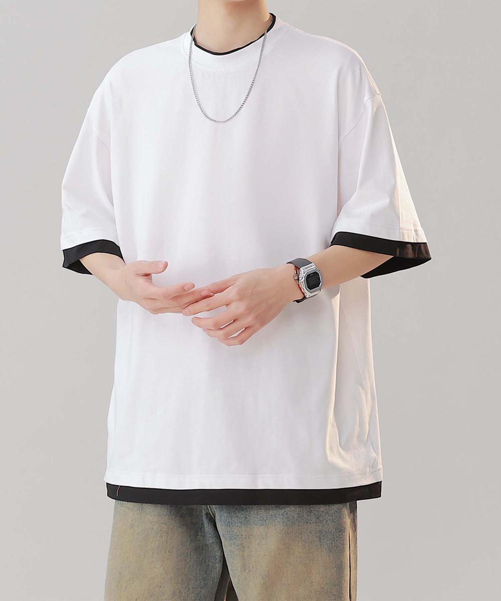 【aimoha neo】Monochrome Trim T-Shirt