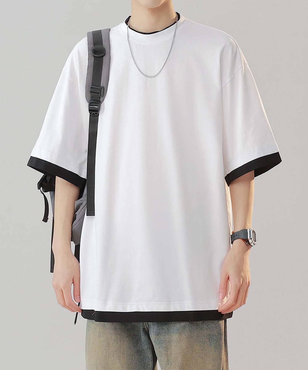 【aimoha neo】Monochrome Trim T-Shirt