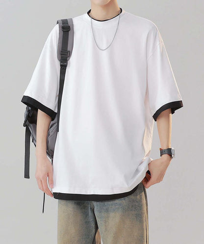 【aimoha neo】Monochrome Trim T-Shirt