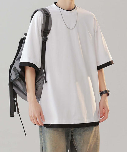 【aimoha neo】Monochrome Trim T-Shirt