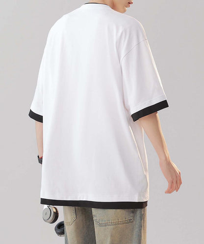 【aimoha neo】Monochrome Trim T-Shirt