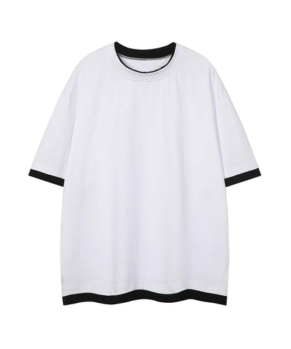 【aimoha neo】Monochrome Trim T-Shirt