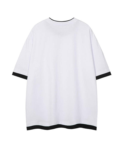 【aimoha neo】Monochrome Trim T-Shirt