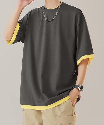 【aimoha neo】Monochrome Trim T-Shirt