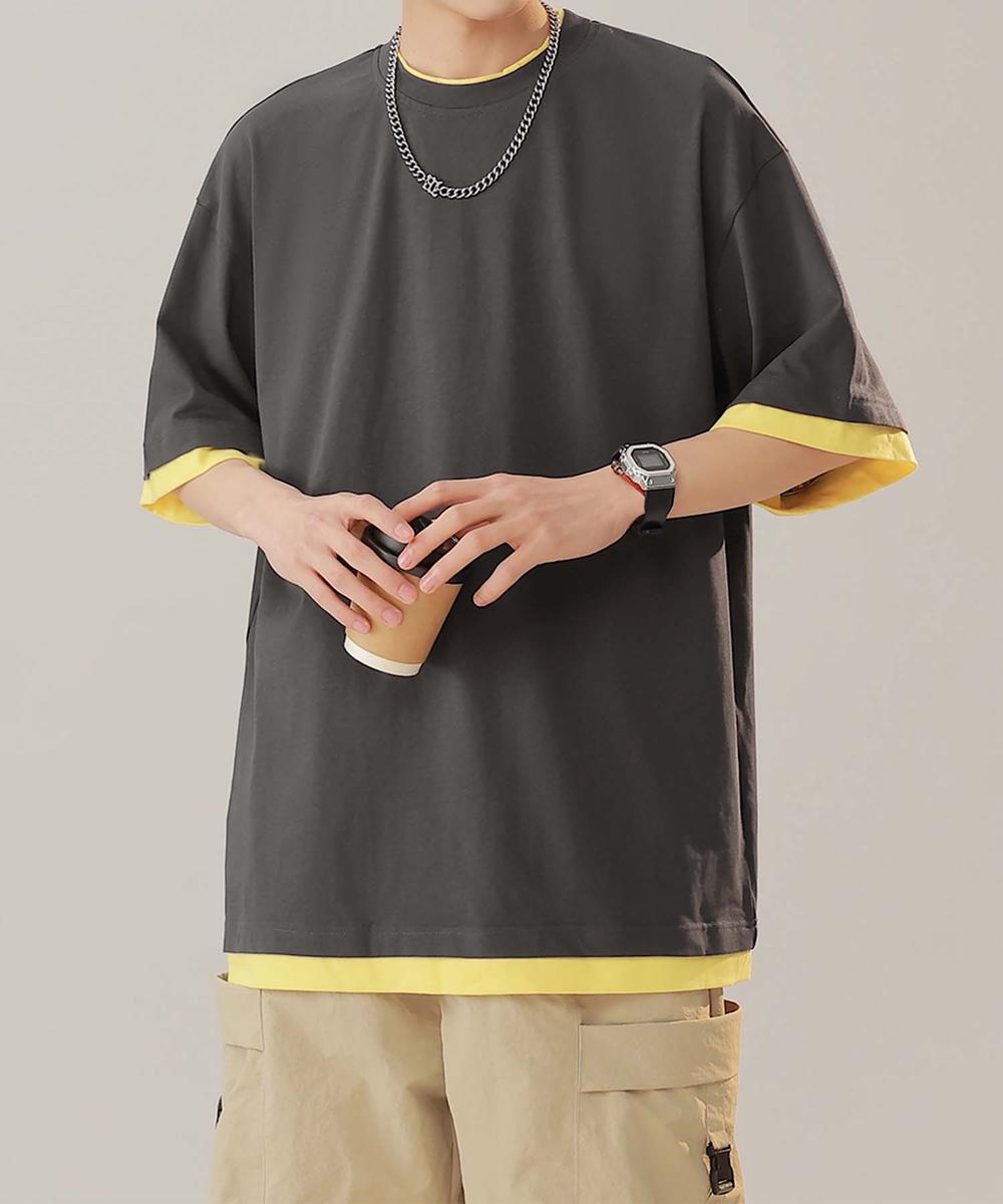 【aimoha neo】Monochrome Trim T-Shirt