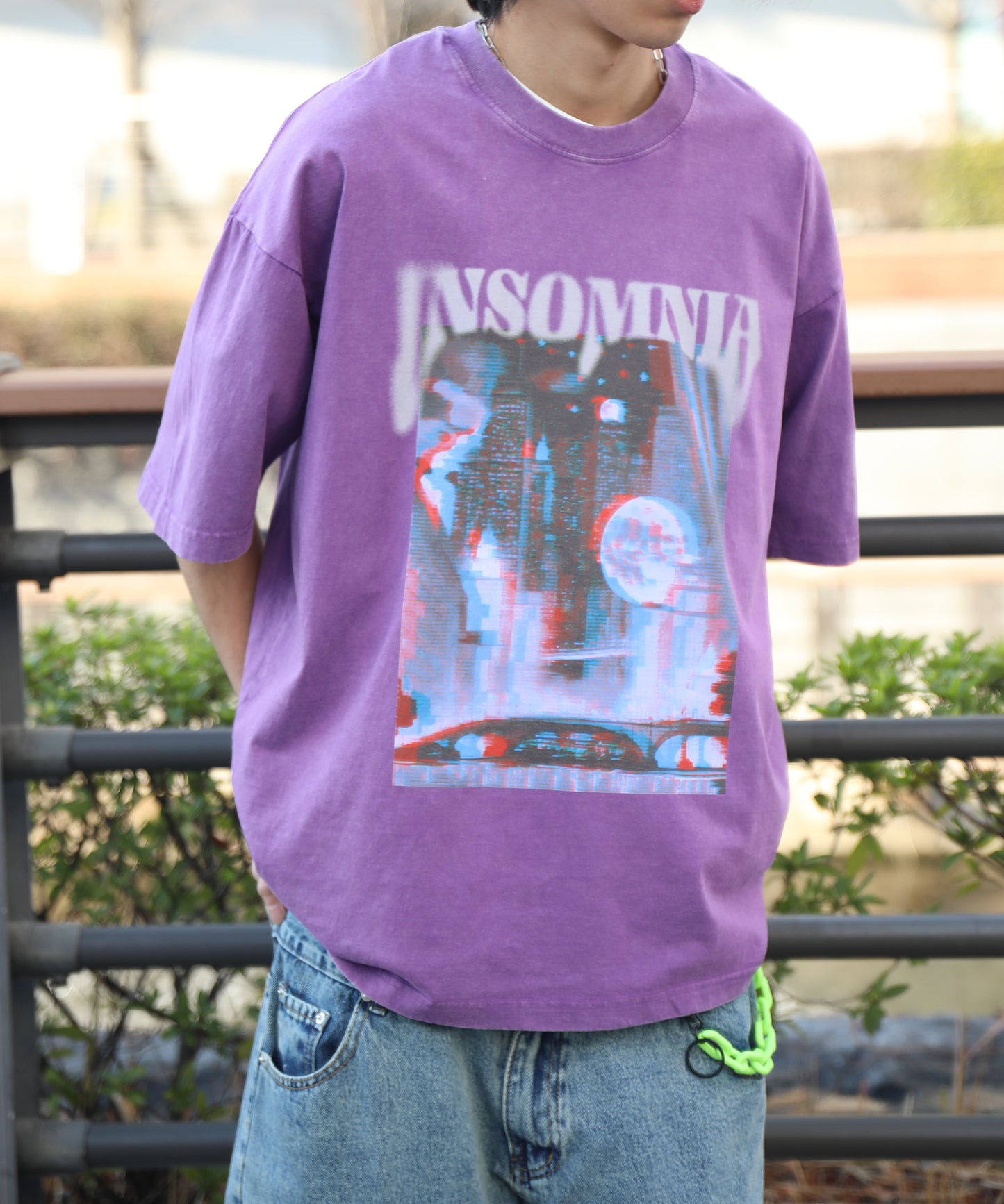 HOOK -original-　INSOMNIA　ウォッシュ加工ヴィンテージ風 ビッグTEE