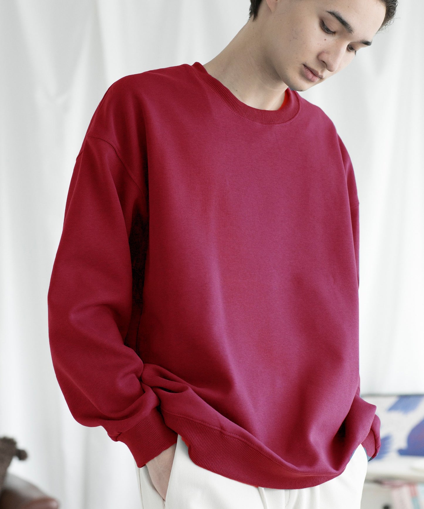 【aimoha MEN】SLIM FIT PULLOVER スリムフィットスウェット