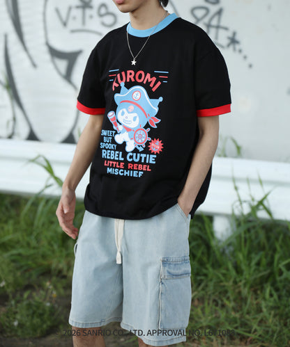 HOOK -original-　サンリオキャラクターズ コラボ 配色プリントTシャツ
