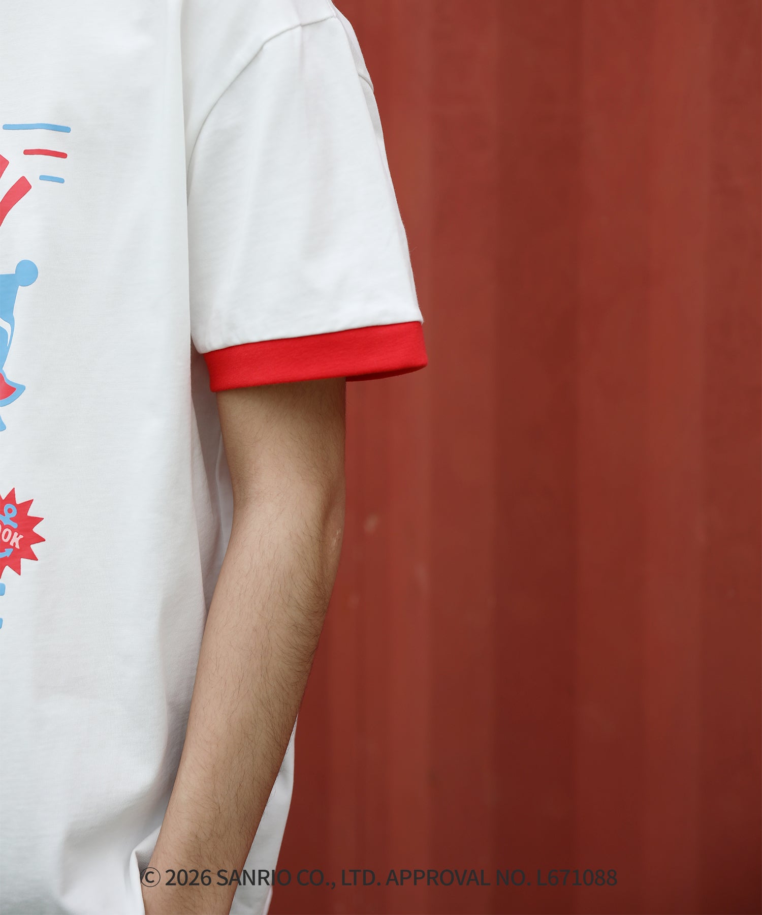 HOOK -original-　サンリオキャラクターズ コラボ 配色プリントTシャツ