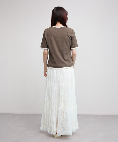aimoha/バイカラーヘンリーTシャツ