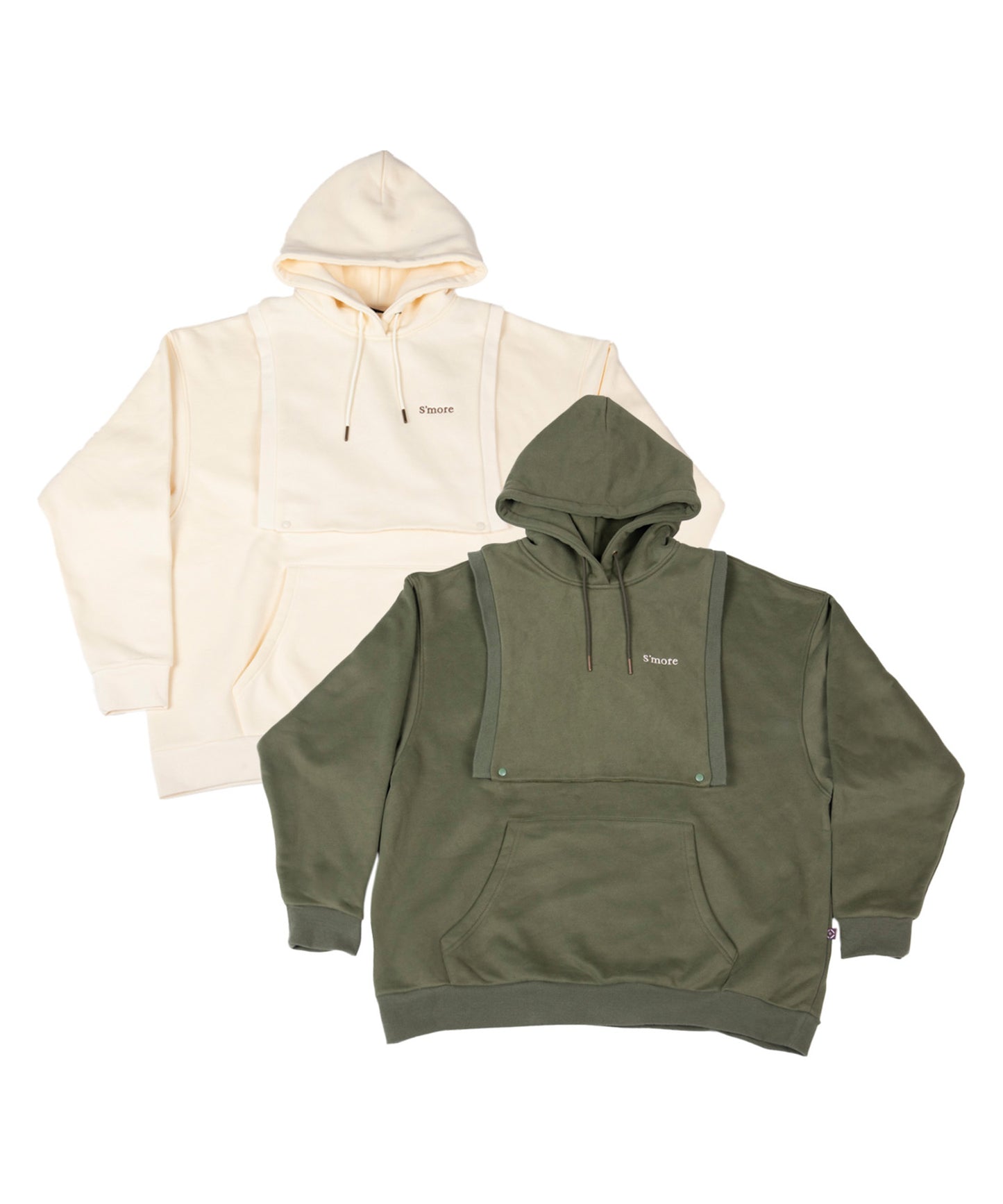 2WAY removable vest sweat parka 裏起毛2WAYパーカー