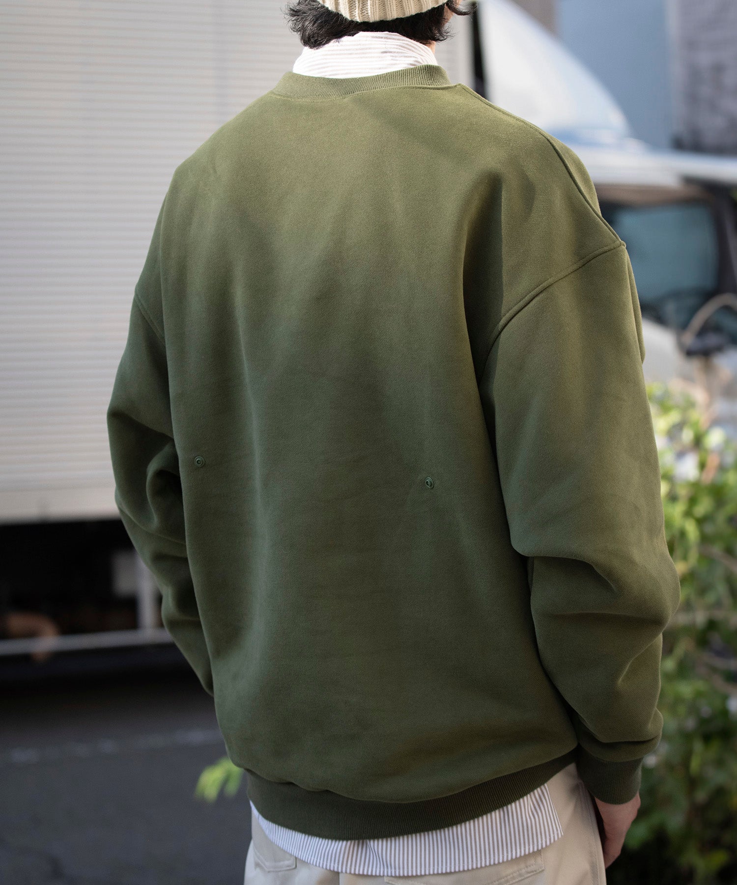 2WAY removable vest sweat parka 裏起毛2WAYパーカー