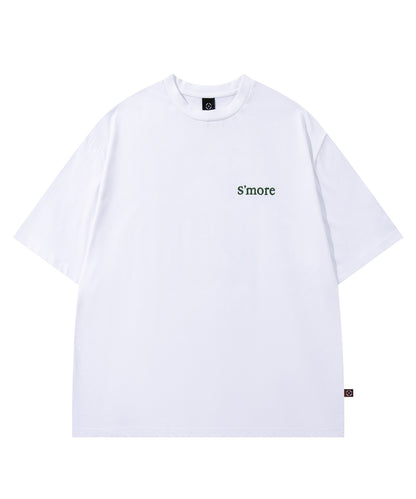 S'more　Solo Camping Bear S/S pt.Tee ソロキャンプの熊プリント半袖Tシャツ