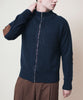【aimoha Men's】エルボーパッチ ハーフジッパーセーター