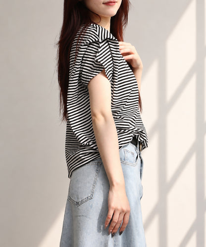 aimoha/ショルダータック半袖Tシャツ プルオーバー
