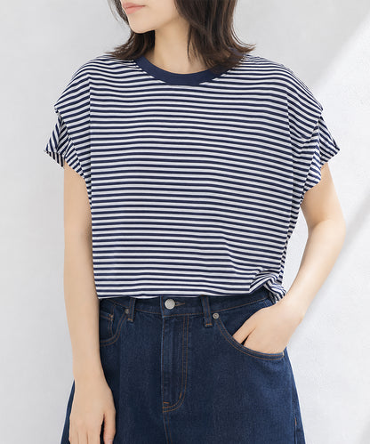 aimoha/ショルダータック半袖Tシャツ プルオーバー