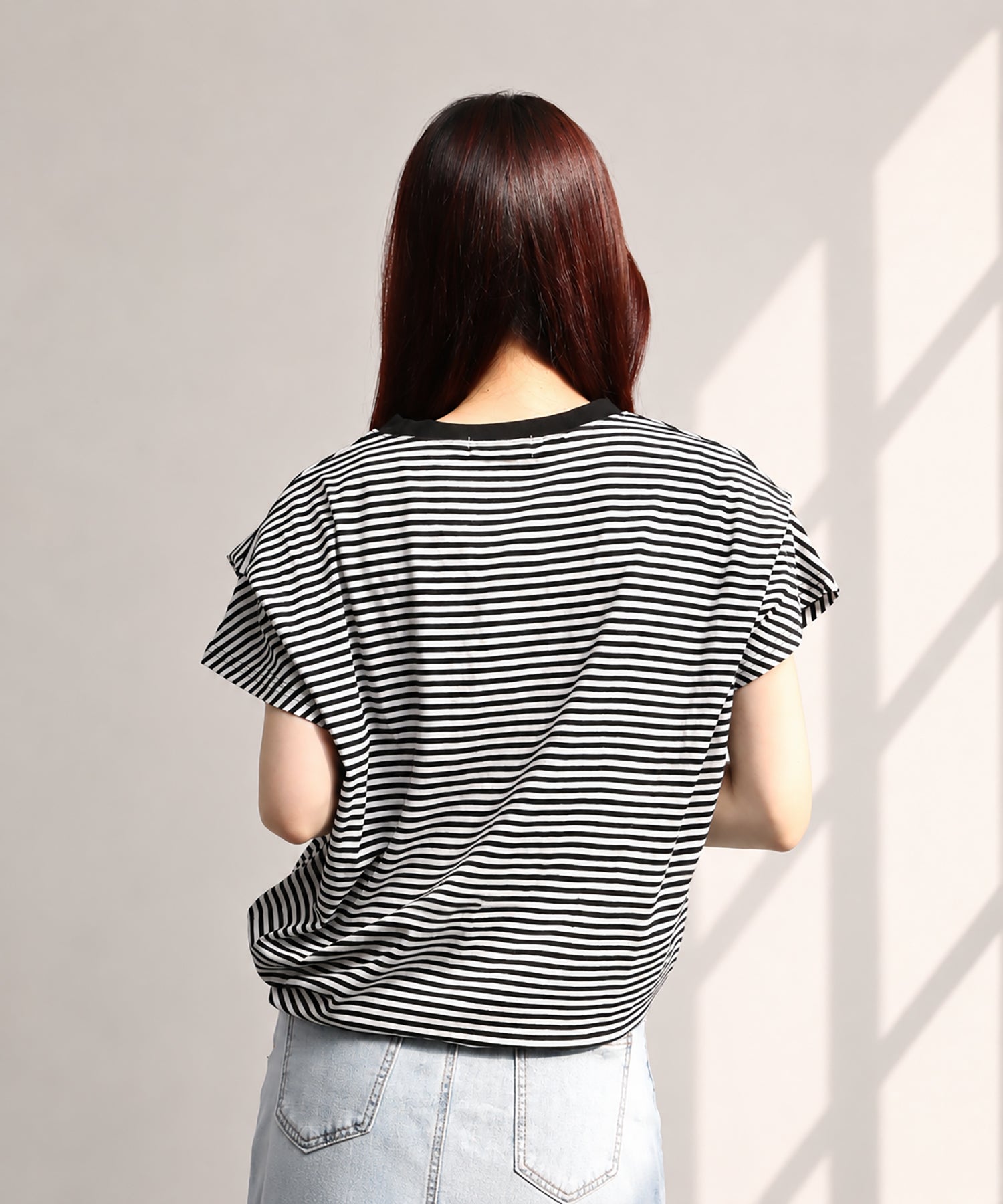 aimoha/ショルダータック半袖Tシャツ プルオーバー