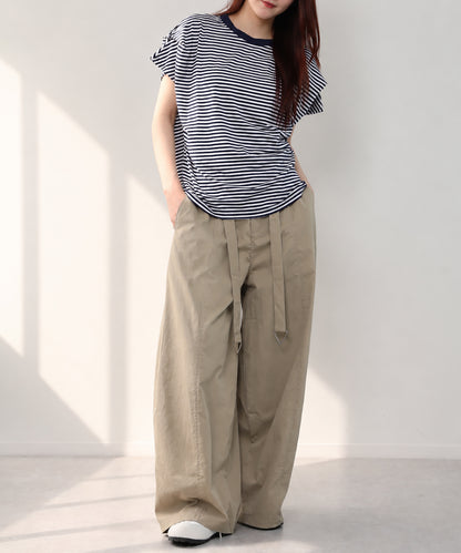 aimoha/ショルダータック半袖Tシャツ プルオーバー