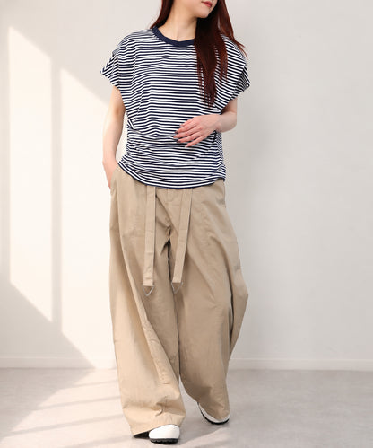 aimoha/ショルダータック半袖Tシャツ プルオーバー