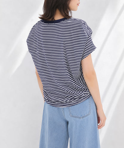 aimoha/ショルダータック半袖Tシャツ プルオーバー