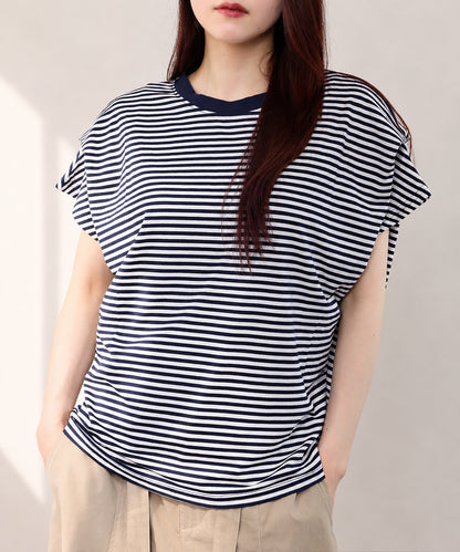 aimoha/ショルダータック半袖Tシャツ プルオーバー