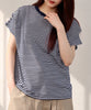 aimoha/ショルダータック半袖Tシャツ プルオーバー