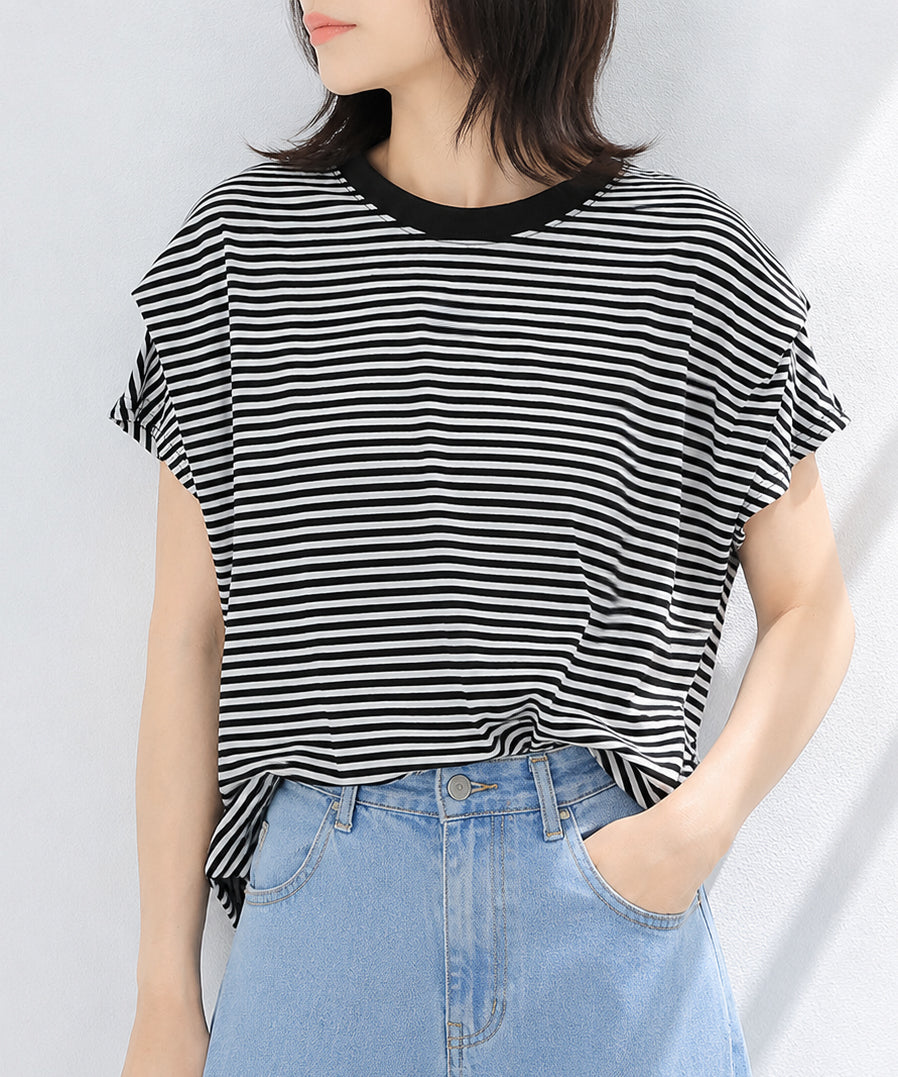 aimoha/ショルダータック半袖Tシャツ プルオーバー