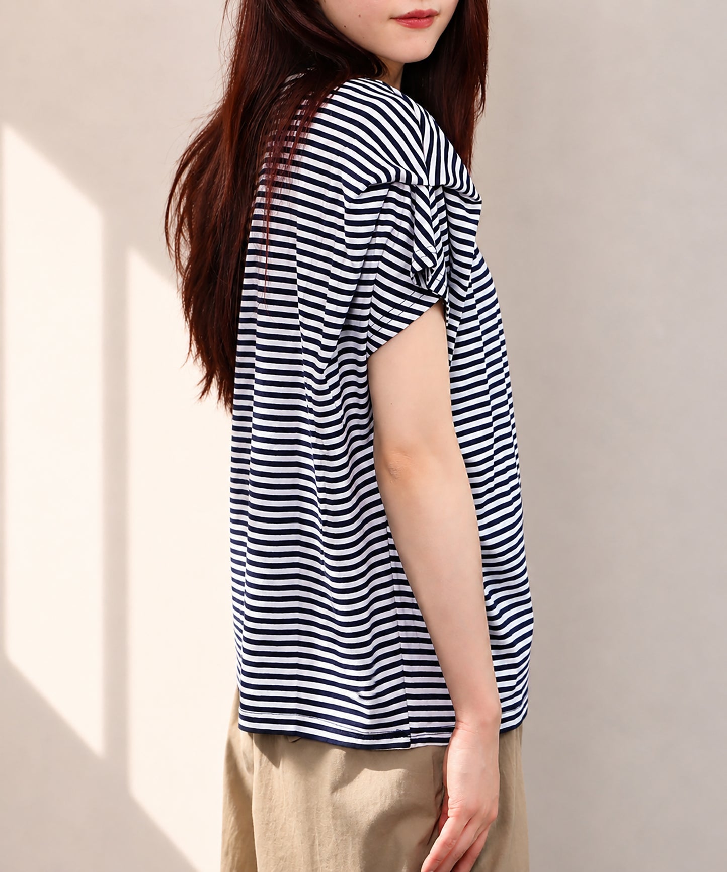 aimoha/ショルダータック半袖Tシャツ プルオーバー
