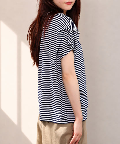 aimoha/ショルダータック半袖Tシャツ プルオーバー