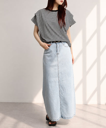 aimoha/ショルダータック半袖Tシャツ プルオーバー