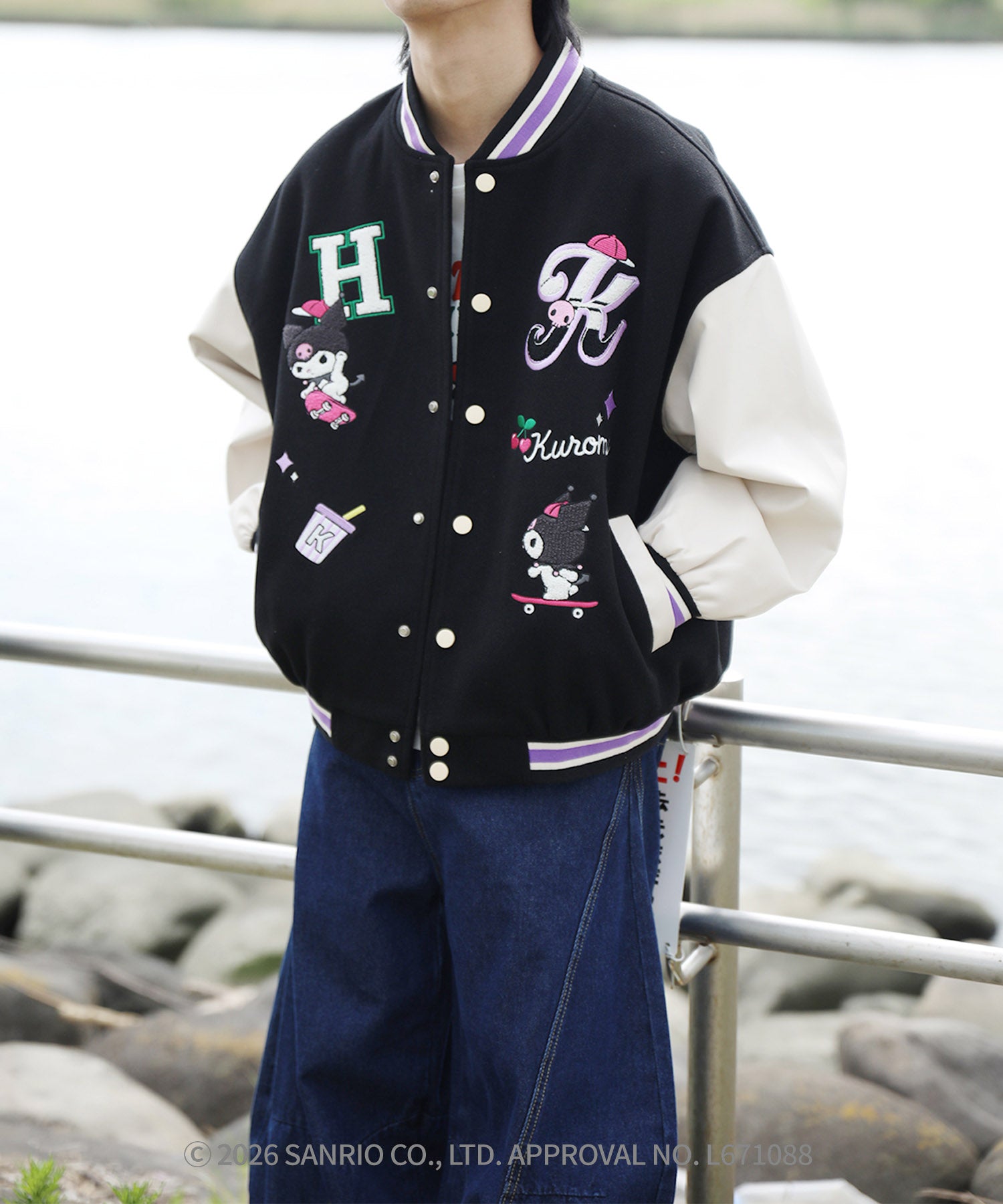 HOOK -original- SANRIO CHARACTERS Collaboration Character Shaggy Embroidered Stadium Jacket