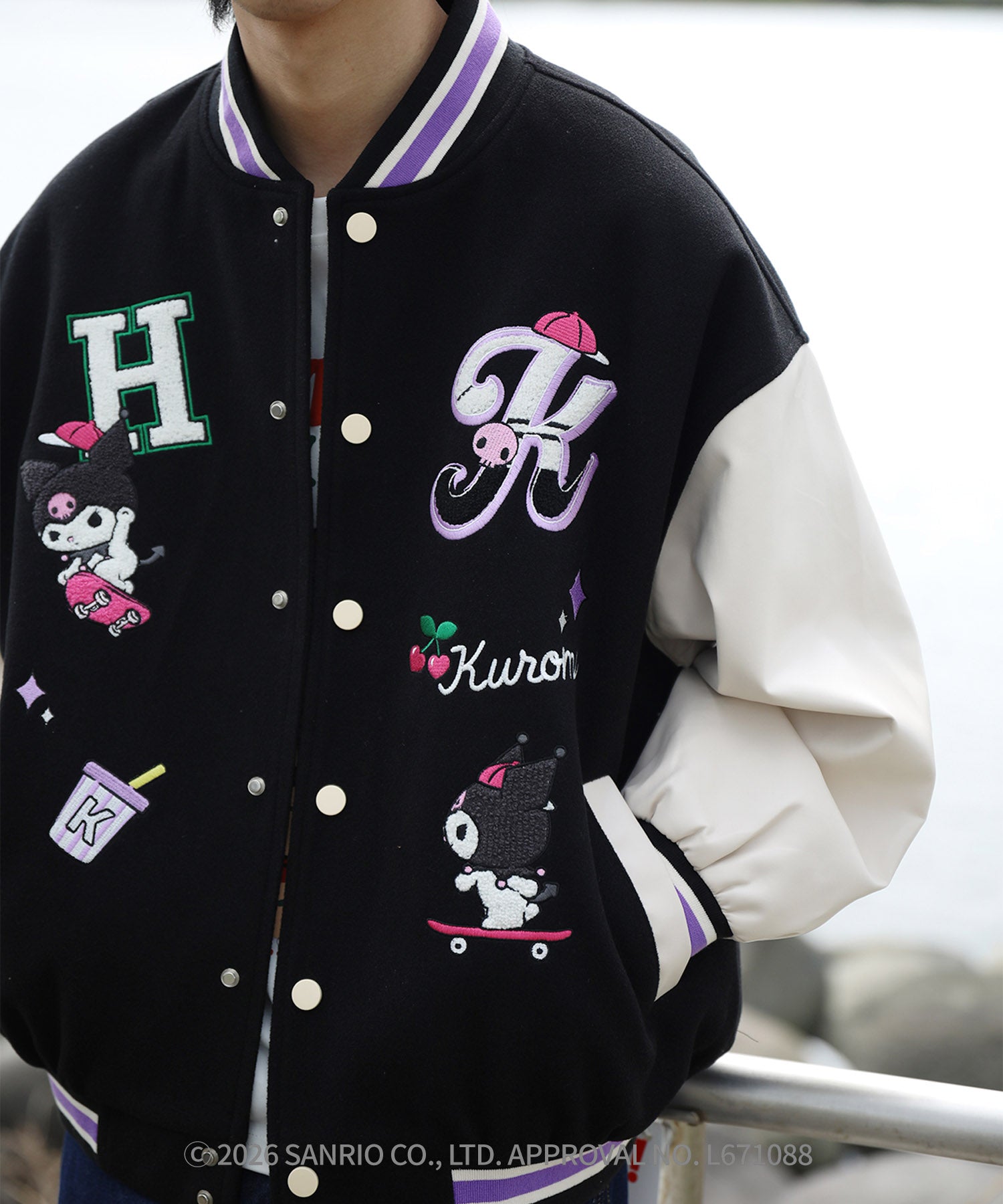 HOOK -original- SANRIO CHARACTERS Collaboration Character Shaggy Embroidered Stadium Jacket