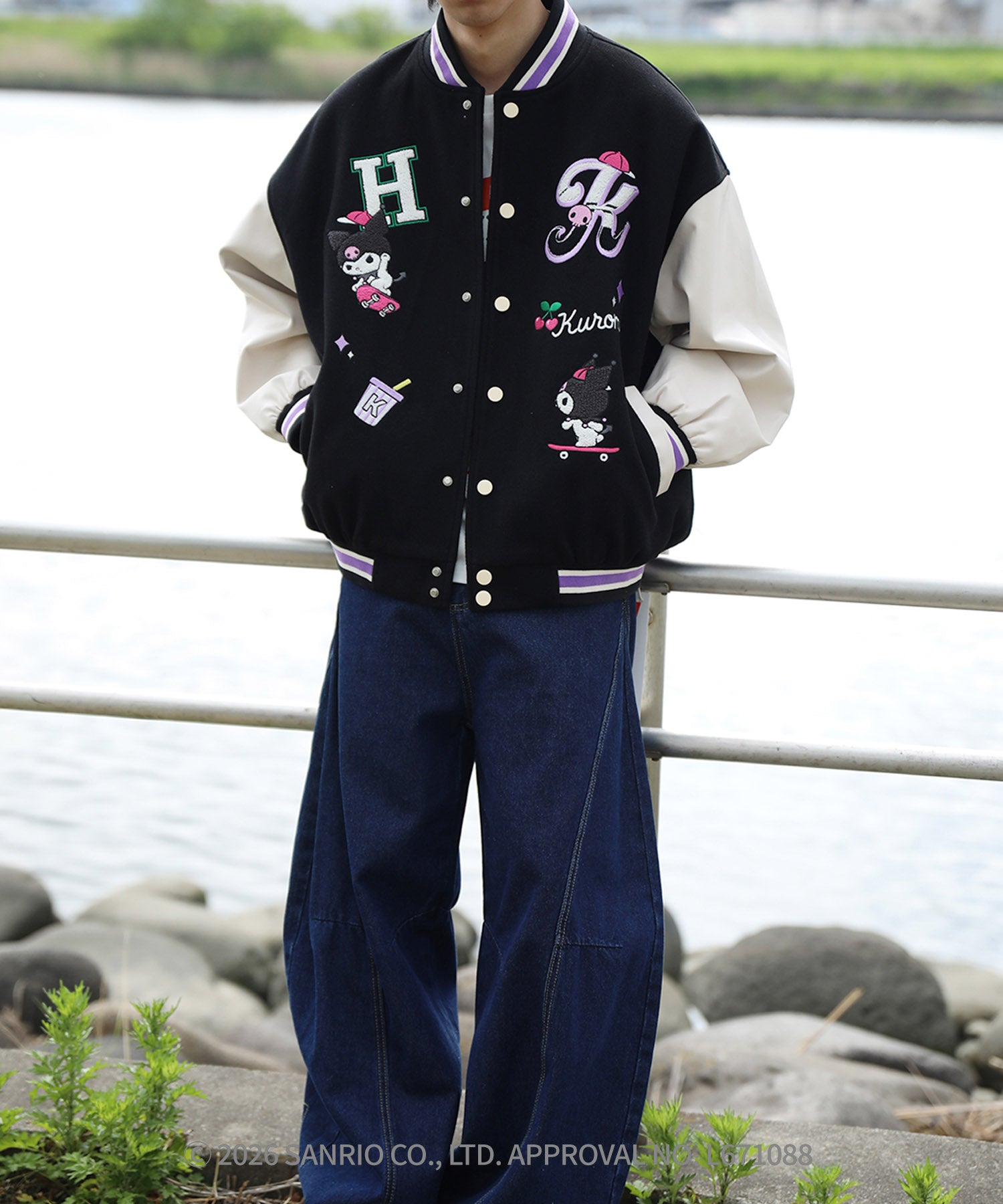 HOOK -original- SANRIO CHARACTERS Collaboration Character Shaggy Embroidered Stadium Jacket
