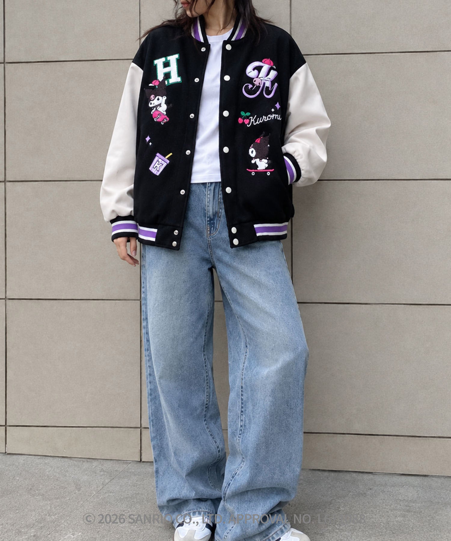 HOOK -original- SANRIO CHARACTERS Collaboration Character Shaggy Embroidered Stadium Jacket