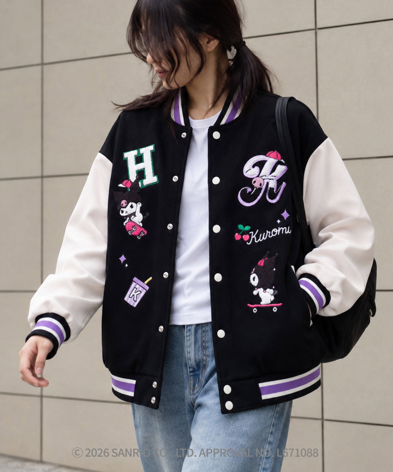 HOOK -original- SANRIO CHARACTERS Collaboration Character Shaggy Embroidered Stadium Jacket